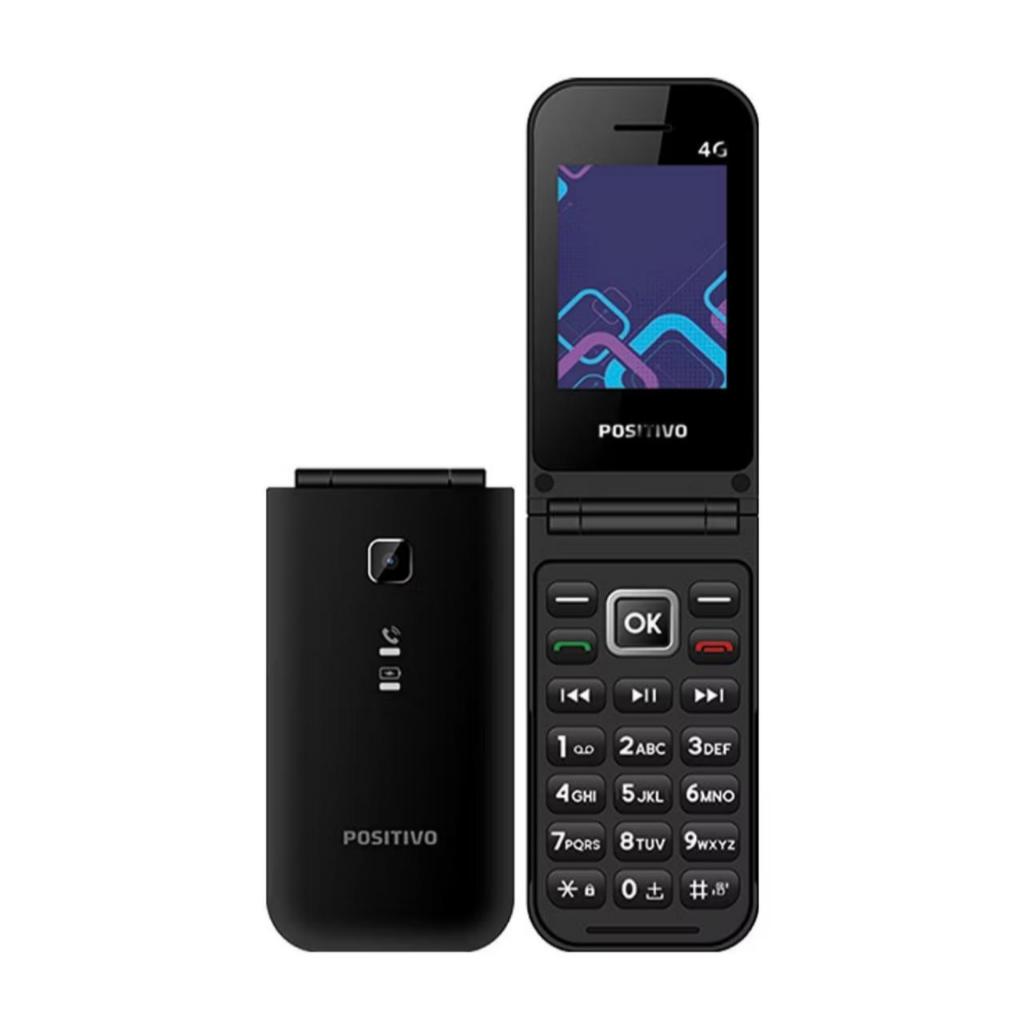 Celular Positivo P51 Flip 4G Dual Sim Rádio FM - para IDOSOS
