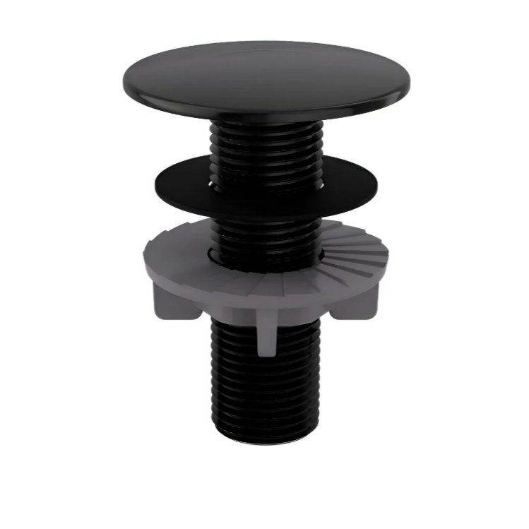 Plug Tampão Para Furos De Lavatório/bidê/pia Abs Preto. CÓD.  2933