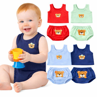 Kit 5 Conjunto Bebê Recém Nascido Menino Algodão Antialérgico Enxoval 0 a 6 Meses