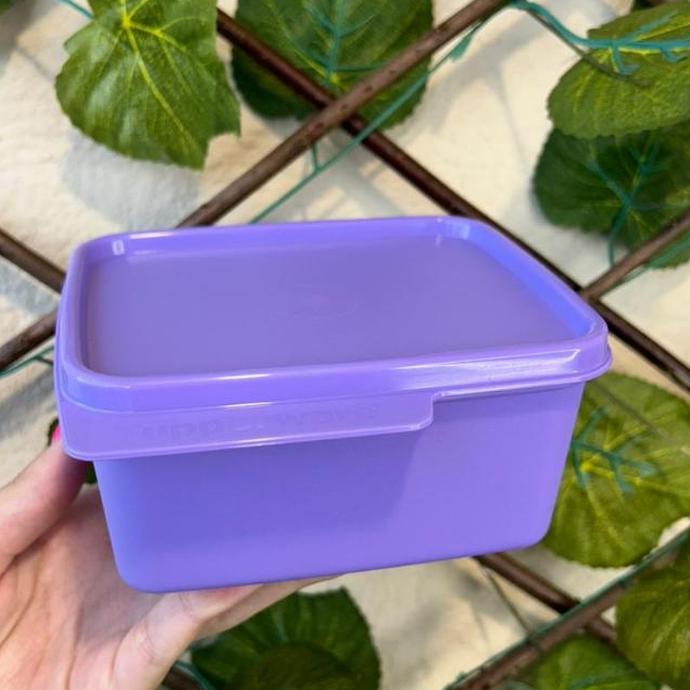 Tupperware Basic Line 500 ml Roxa Lilás Quadrada Original Cozinha Organizada Armazenamento Geladeira