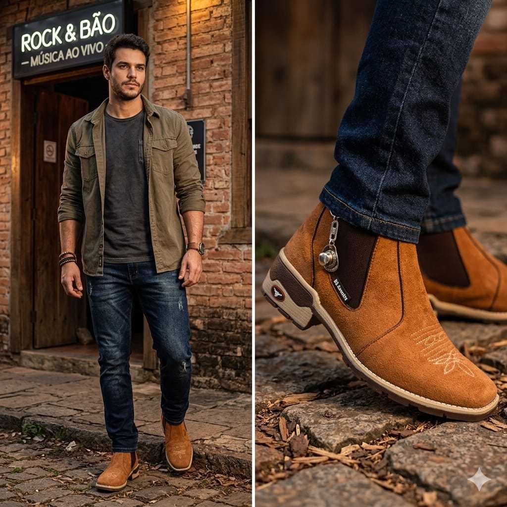 Botina country FEMININA E MASCULINO, RA ESPORTES Botina texana para o dia adia BOTA TEXANA