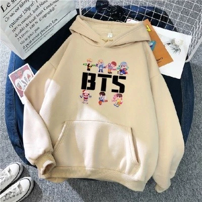 Blusa de frio Moletom kpop unissex Canguru BTS Bangtan Roupa Bts Algodão