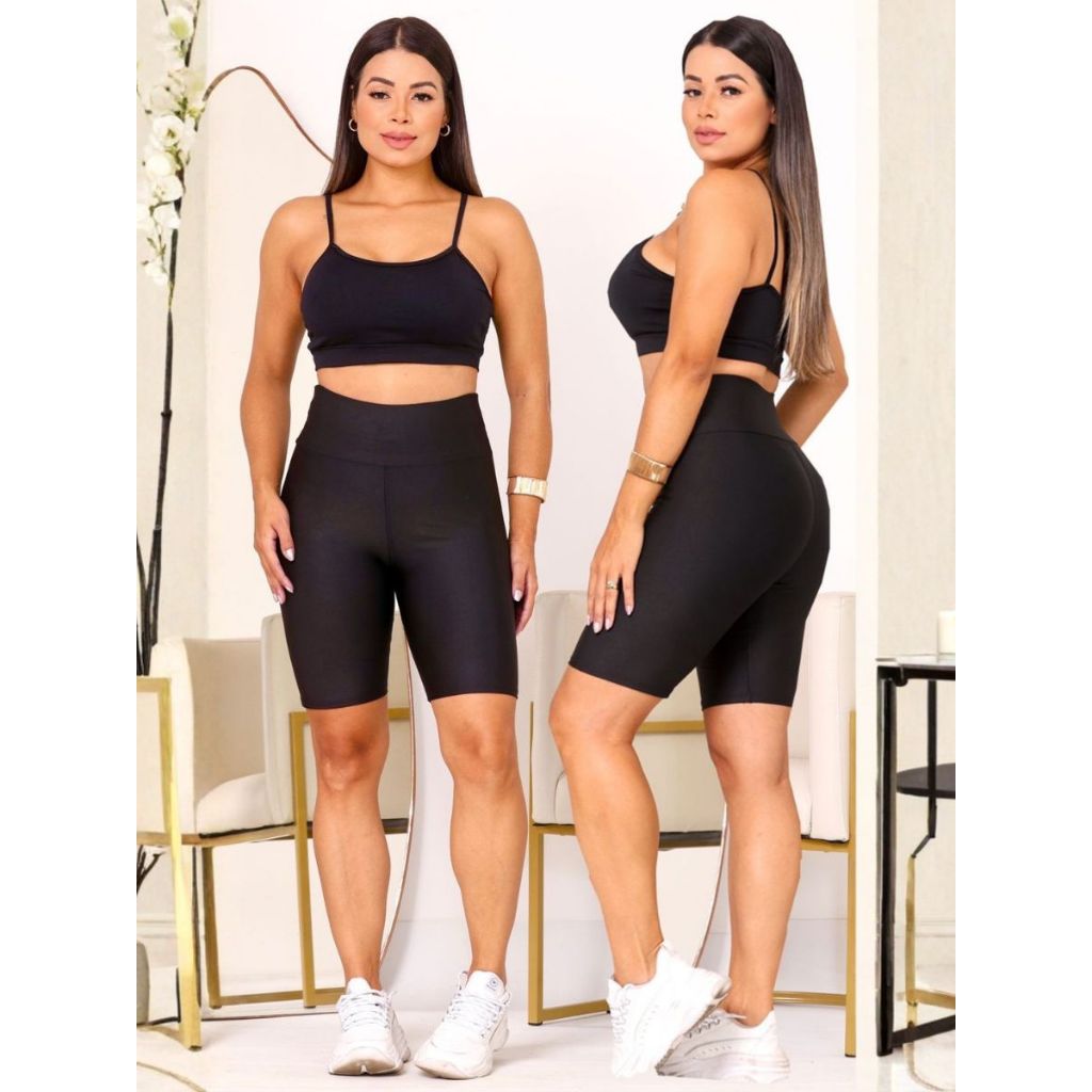 Bermuda Legging Feminino Academia Fitness Ginástica Ciclista Ioga e Caminhada do P ao GG
