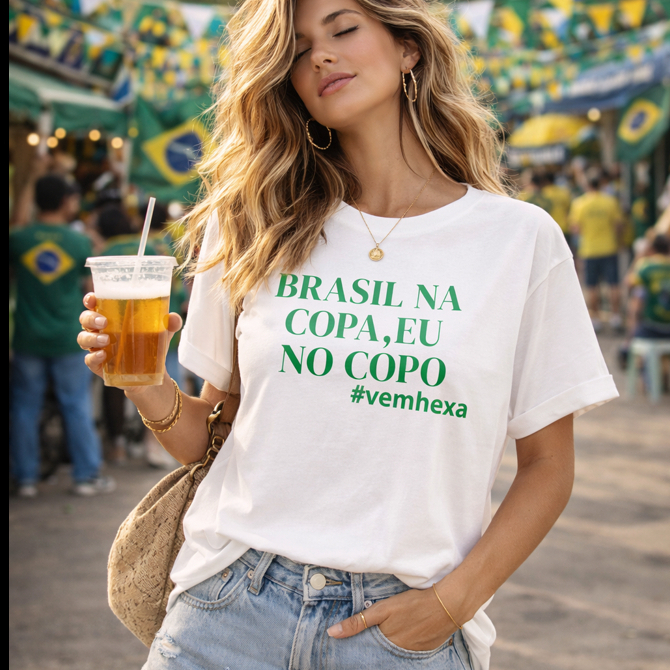 Blusa Feminina do Brasil Camiseta Copa do Mundo Tshirt Brasileira Seleção 2026| Envio Rapido