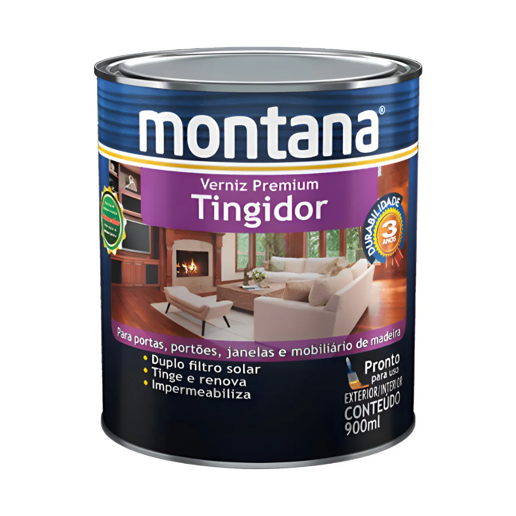 Verniz Tingidor Acetinado 900 Ml Montana - Cores