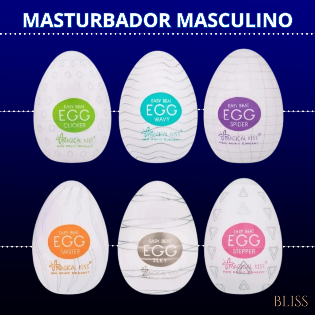 Masturbador Masculino e Feminino Egg Masturbador em Silicone em Formato de Ovinho Sexy Shopp
