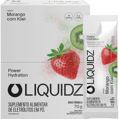 LIQUIDZ® - Eletrólitos Zero Açúcar - Morango com Kiwi - 14 sachês