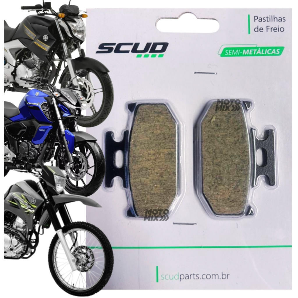 Pastilha Freio Traseira Ys 250 Fazer 2006 a 2023 Fz 15 Fz 25 22 a 25 Xtz 250 Lander Ténéré 2006 a 2024