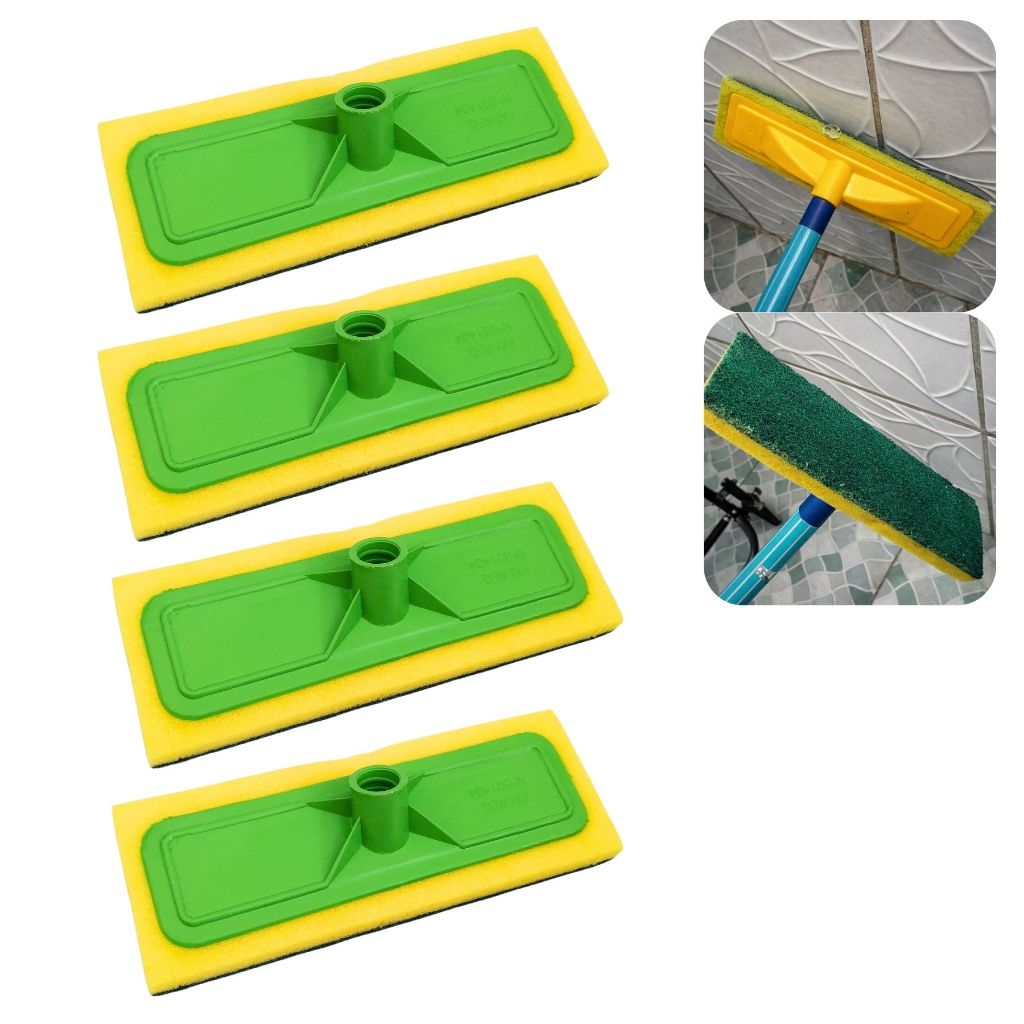 KIT 12/6/4/2/1 Esfregão Limpa Chão Azulejo Abrasivo Para Rodo Multiuso Bucha Esfrega Rejunte Vassoura Limpeza Banheiro
