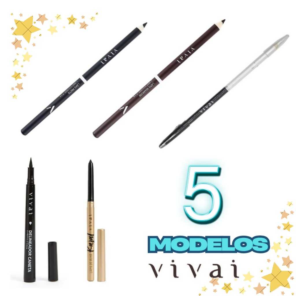 Lapis De Olho e Delineador / Sobrancelhas / Marrom / Preto / Branco Maquiagem Vivai