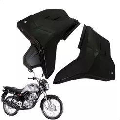 Tampa Lateral CG Start 160 2018 a 2024 Preta Moto