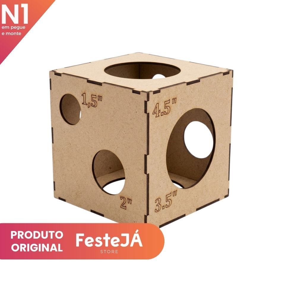 Medidor de Balão Mini MDF | Gabarito Bexigas Pequenas Precisão