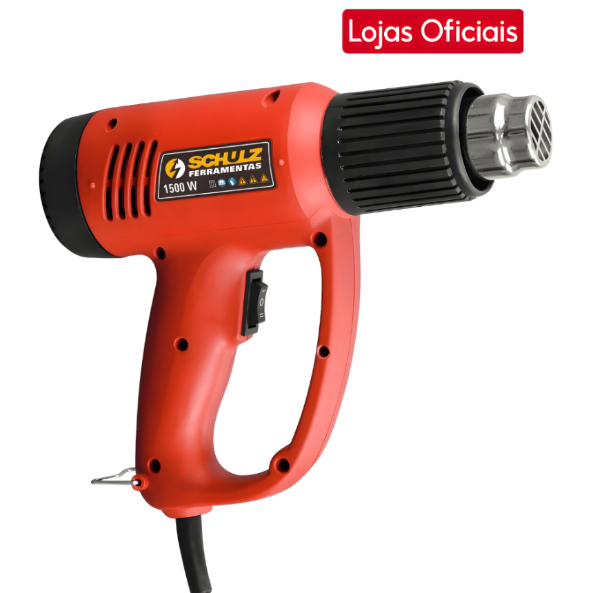 Soprador Térmico Schulz 1900W (220V) Profissional 600 Graus - 2 Estágios para PVC e Pintura 929.0697