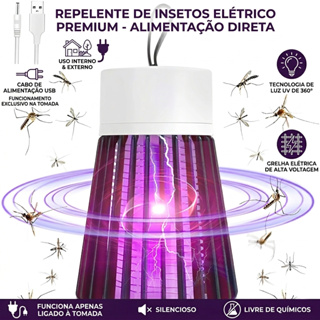 Luminária Anti Mosquito UV Elétrica USB Armadilha para Insetos Repelente Portátil Verde e Cinza em Oferta na Shopee