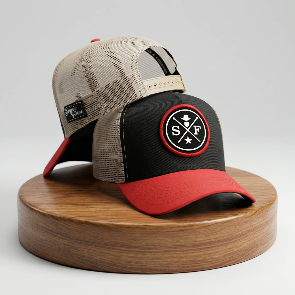 Boné Trucker Redinha Original Country Masculino Simprão Farm Telinha Aba Curva Ajustavel Comboy Premium