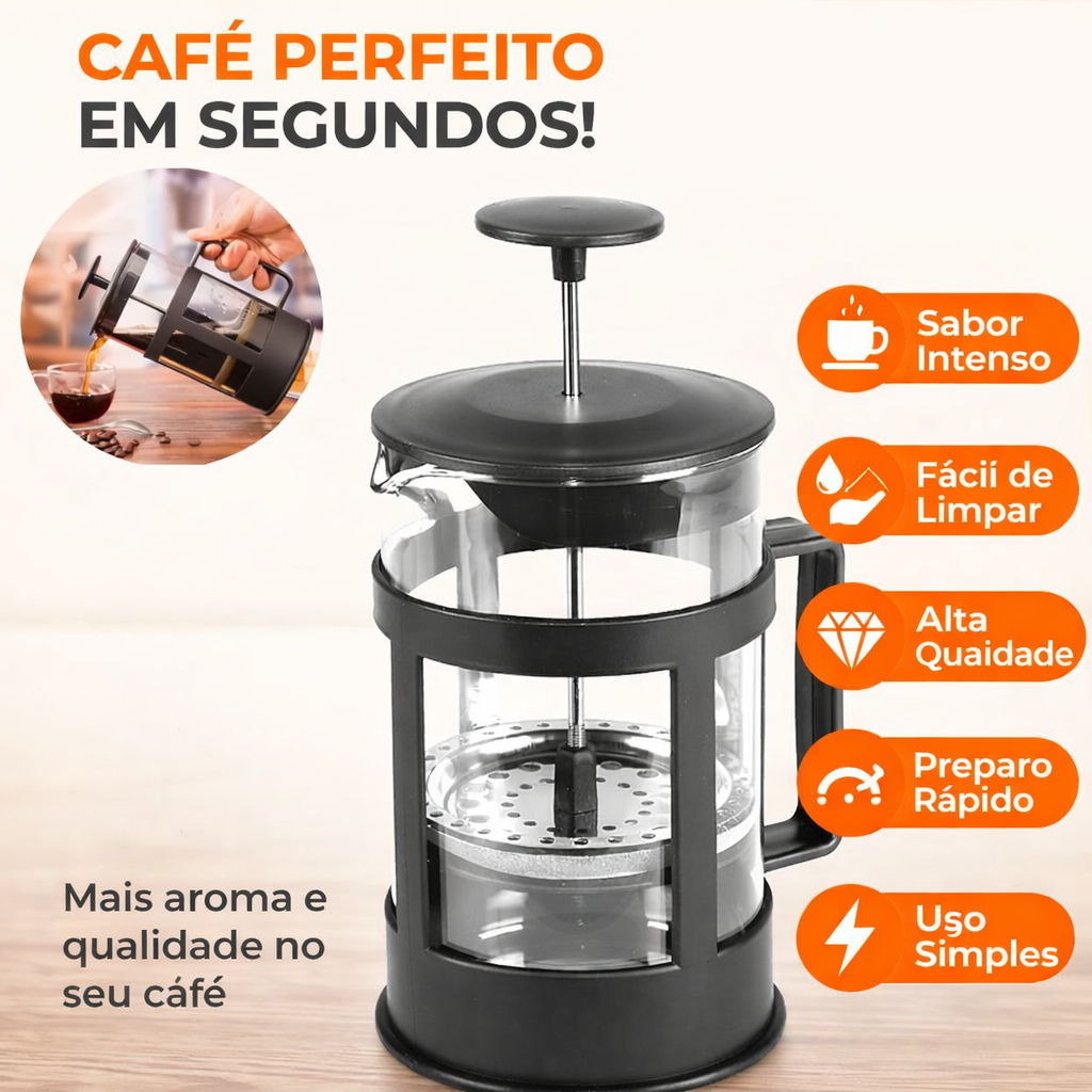Prensa Francesa 600ml Cafeteira Manual para Café Premium