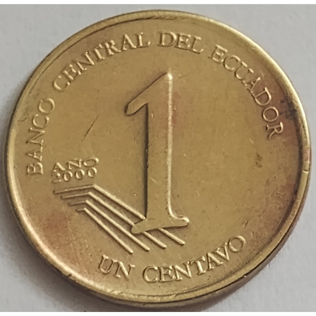 moeda antiga 1 centavo 2000 equador mbc