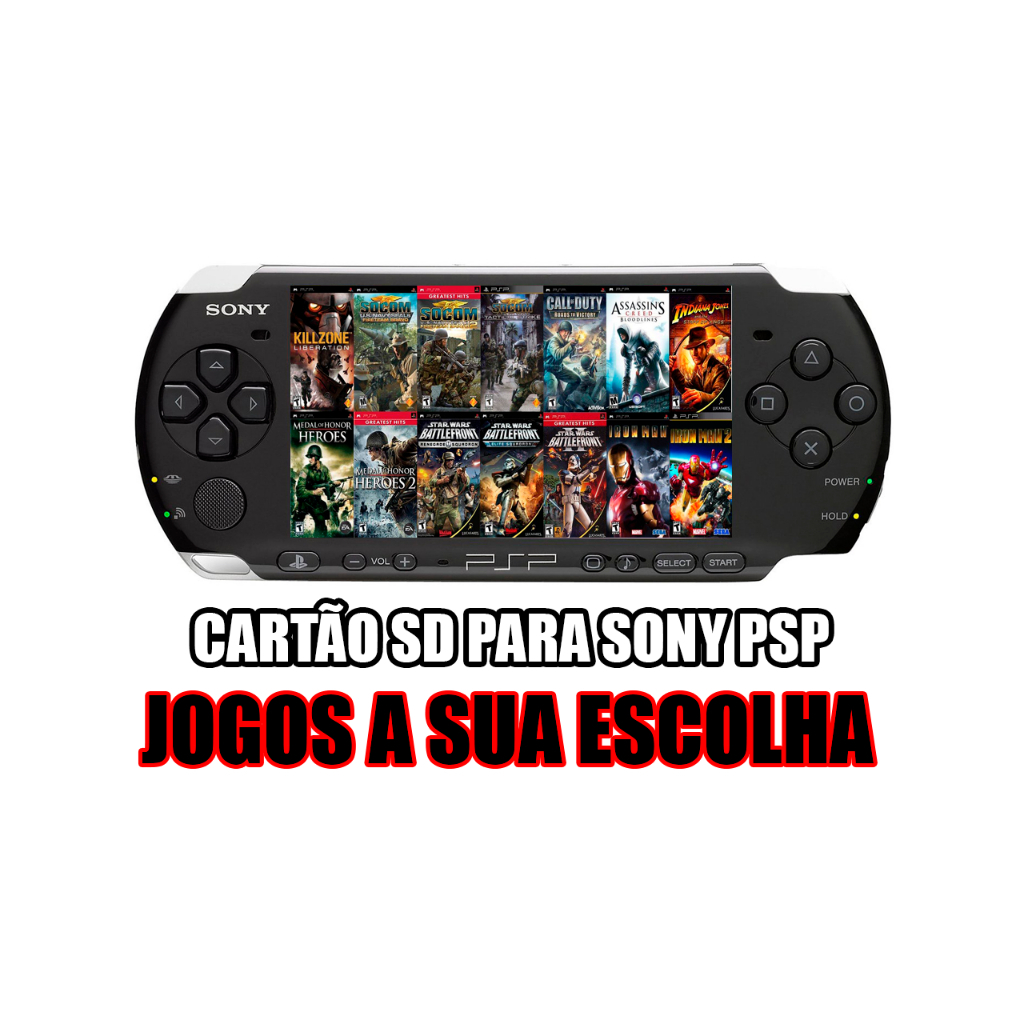CARTÃO DE MEMÓRIA PARA PSP 16 GB ou 32 GB - ESCOLHA SEUS JOGOS ( LEIA A DESCRIÇÃO )