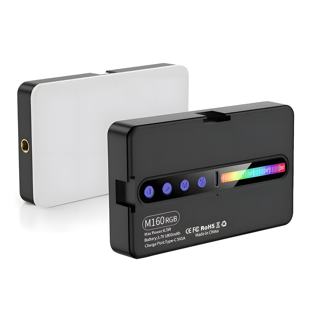 Luz de Preenchimento RGB Recarregável 2700K-6500K para Celular, Selfie e Vlog