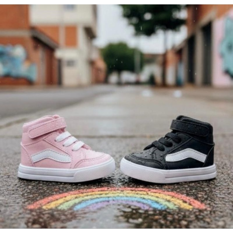 Tênis Infantil cano alto botinha Unissex com Velcro