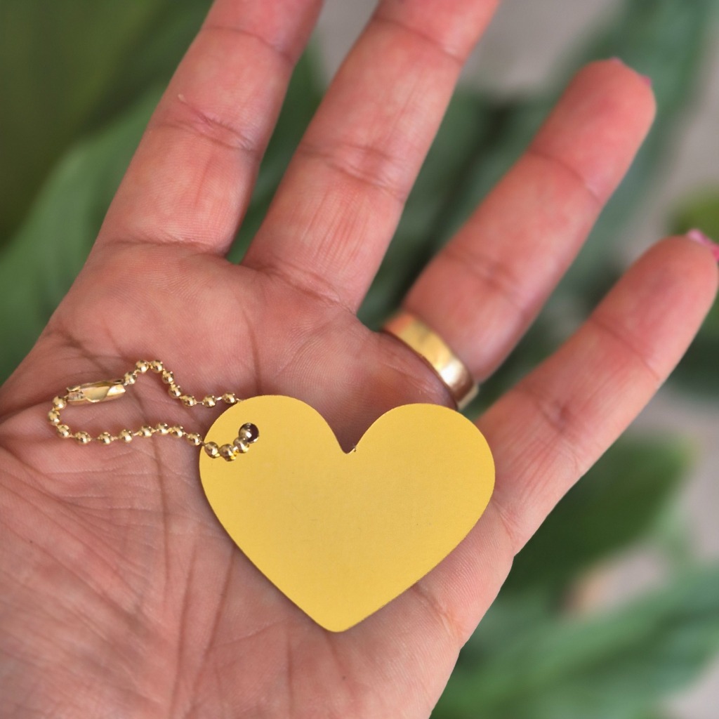 TAG CORAÇÃO DOURADO Aplique Pingente para Tubolata Sacolinha Caixinha (Sem correntinha!)- Envio Rápi