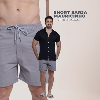 Shorts Brim Sarja Mauricinho Masculino, Bermuda Sarja masculina, Versátil, Casual Masculina, Verão