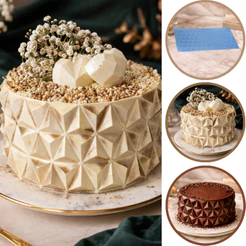 1~5 Forma Placa Textura e Modelagem Para Bolo 3D CAKE -CÓD P866. Para confeitaria (Porto formas) (CHOCO)