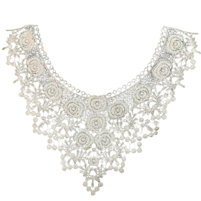 Renda RR05 Guipir Floral Off White para Moda Artesanato e Decoração