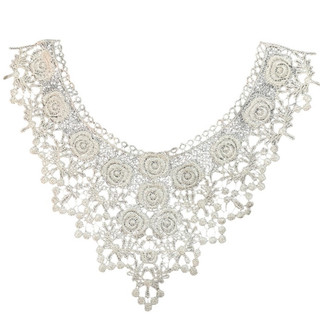 Renda RR05 Guipir Floral Off White para Moda Artesanato e Decoração