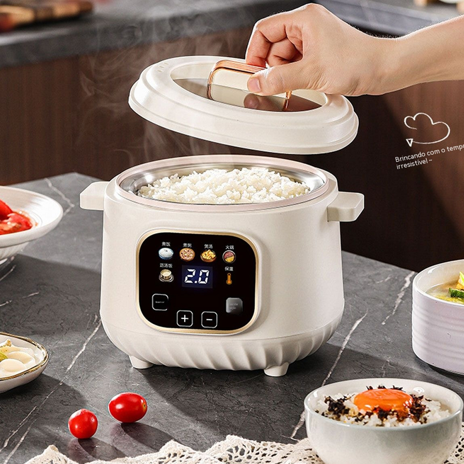 Panela Elétrica de Arroz 450W Multifuncional 6 em 1 Antiaderente 2.5Litros 110V 220V