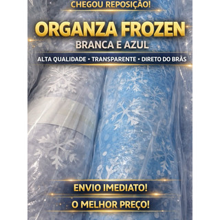 Organza Estampada Frozen 100% Poliéster