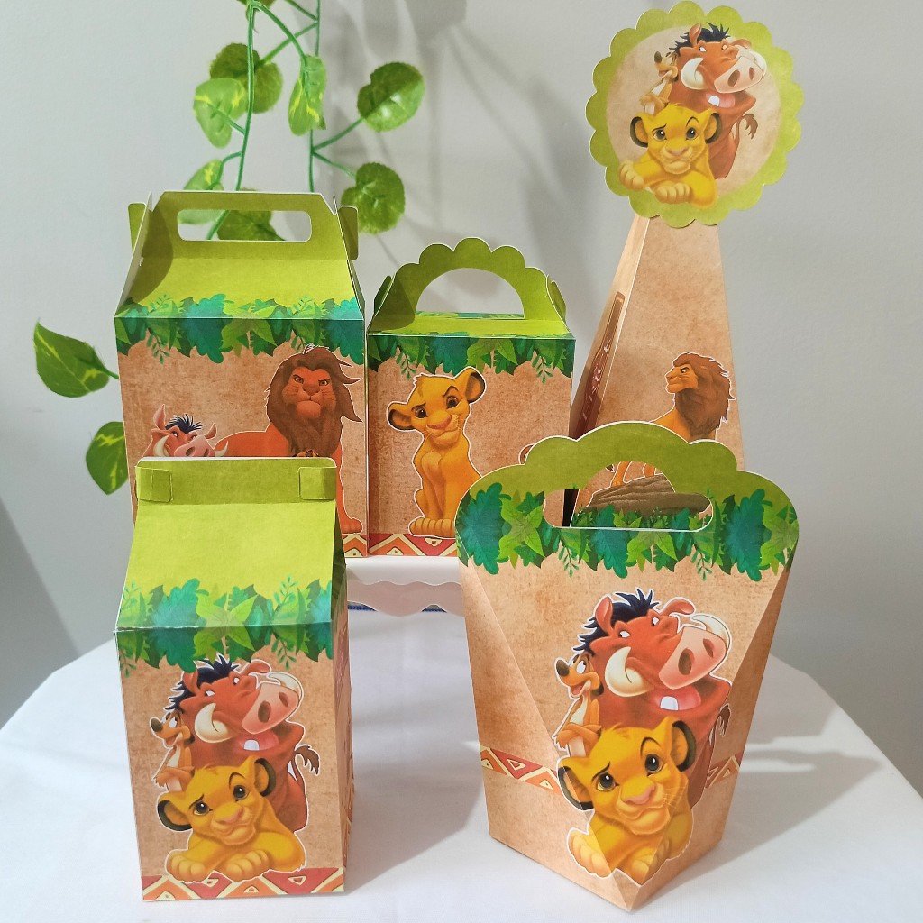 Kit Caixinhas Reii Leãoo Personalizado - Lembracinha de Aniversário, Festa