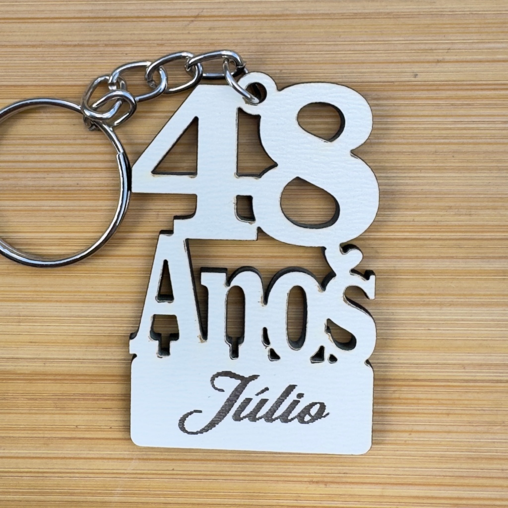 Kit Chaveiros Aniversário Personalizado Idade Nome MDF Lembrancinha Festa Lembrancinha em Madeira MDF