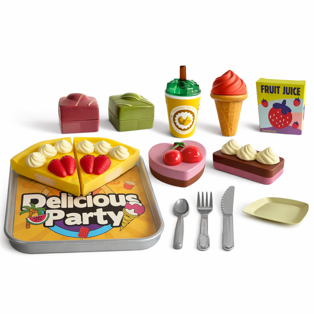 Kit Cozinha Infantil Comidinha Sobremesa Brinquedo Educativo Kit Comida de Brinquedo