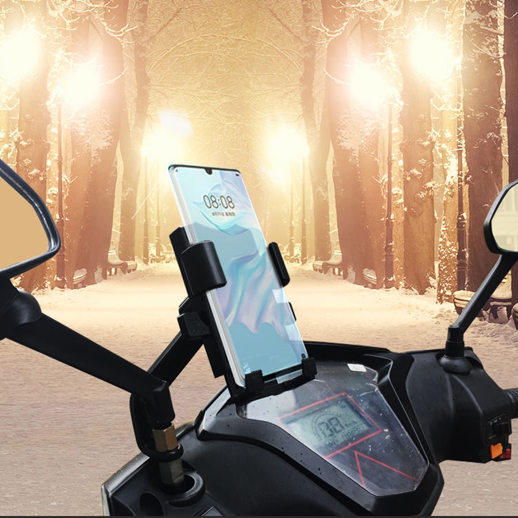 Suporte Para Celular 360 Graus Motocicletas E Bicicletas Retroisor De Ferro Universal Gps Suporte Celular Biz