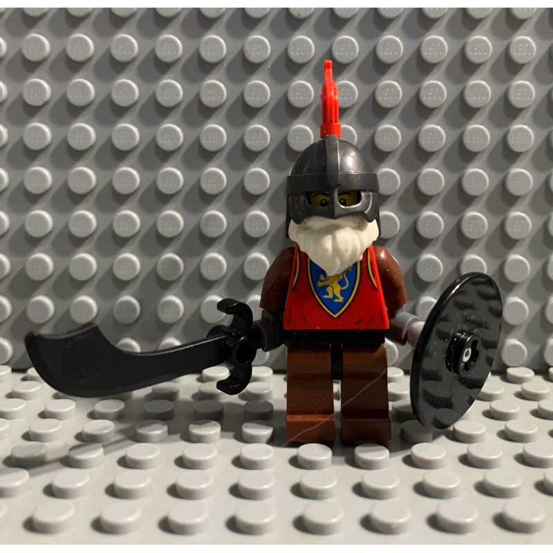 Lego Castle Minifigura MOC Cavaleiro Escudo Negro com escudo e Cimitarra 9 peças