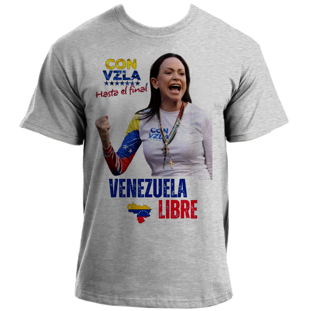 Camiseta infantil ou adulto até Plus size Maria Corina Machado Venezuela