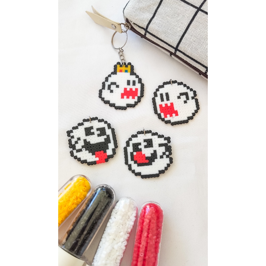 CHAVEIRO FANTASMA BOO SUPER MARIO KING BOO NERD GEEK GAMER PIXEL ART