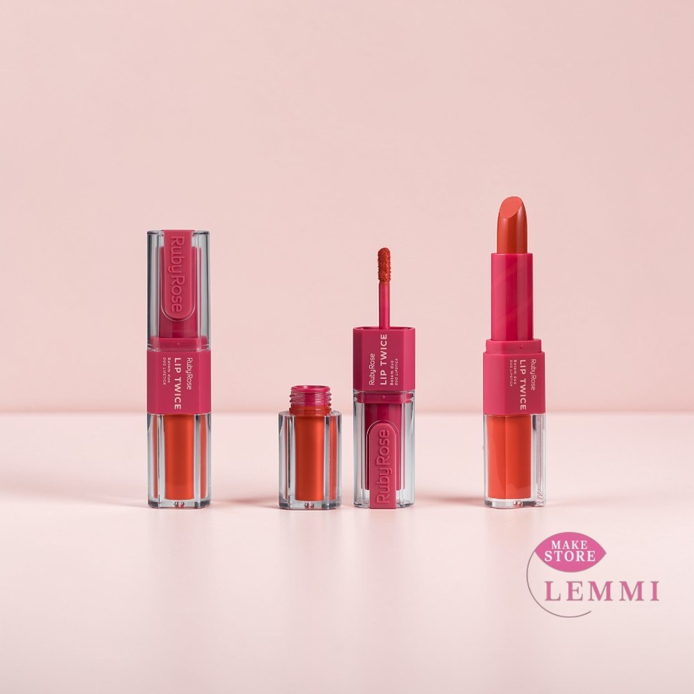 Batom Duo Lip Twince - Linha Rosa Ruby Rose