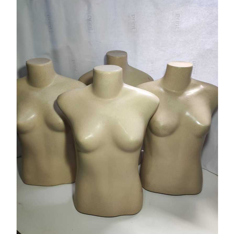 Manequim Busto Feminino Plástico Bege