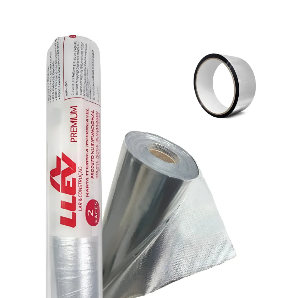 Manta Térmica Foil De Subcobertura Dupla Face 60m² + 1 Fita De Emenda