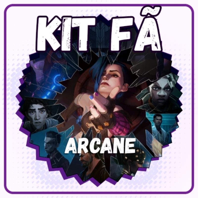 Kit Fã Arcane - FANMADE Jinx Caitlyn Vi Ekko Viktor Jayce Mel MedardaPiltover Silco série lol Surpresa
