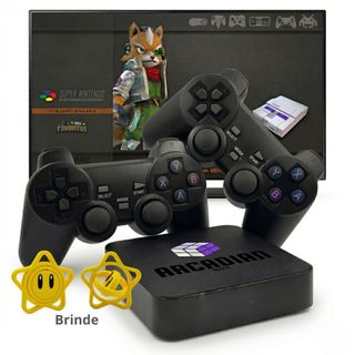 Console Game Retro com Jogos Conectou Jogou Versão 2026 Atualizado 2 Controles Sem fio