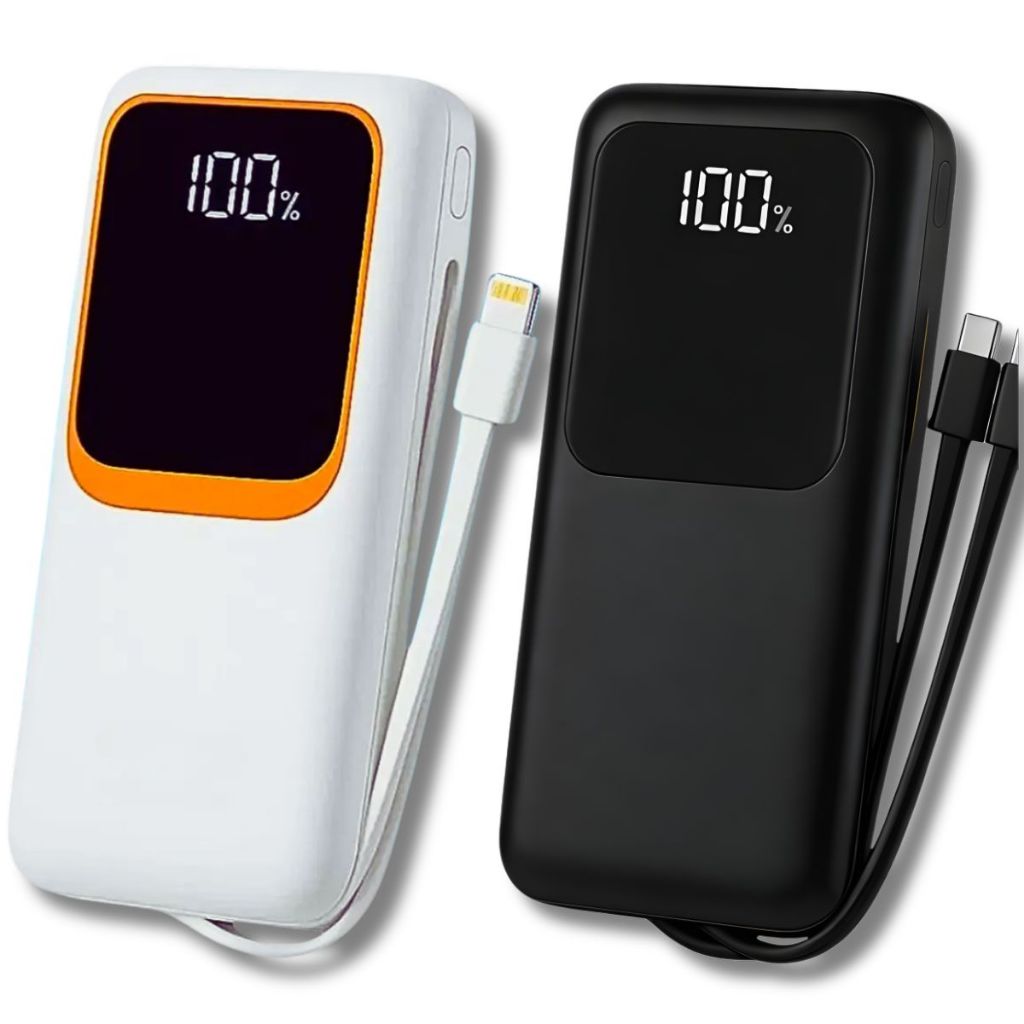 Power Bank 20000mah Portátil Fácil Uso Carga Rápida Com Display Digital Compatível Com Celular