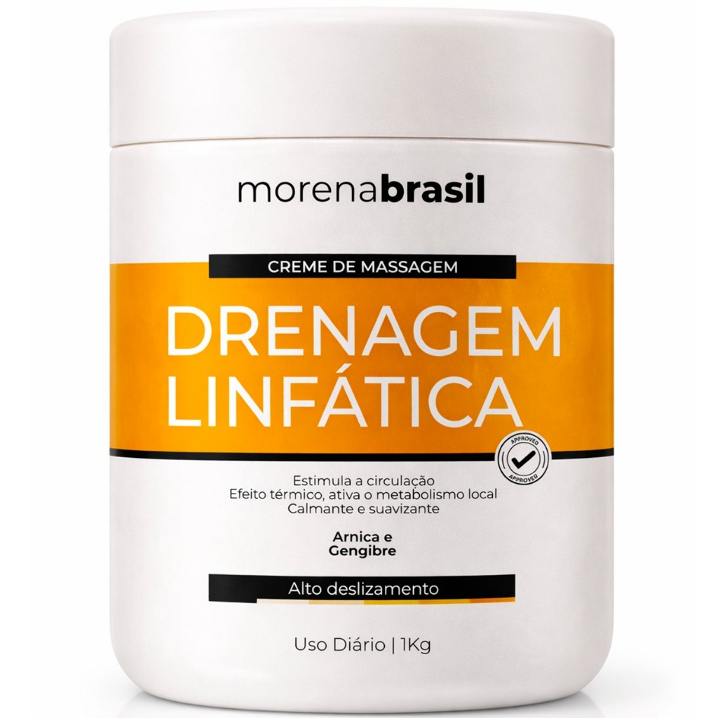 Creme de Massagem Drenagem Linfática 1kg – Estimula a Circulação Sanguínea e Linfática