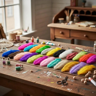 Penas Coloridas 100 Unidades - Escolha Sua Cor em Oferta na Shopee