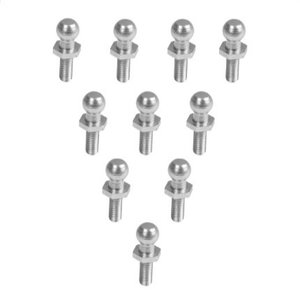 Kit Pino Parafuso Esférico Amortecedor Capo E Porta Malas 10MM E ROSCA 6MM Universal 10 Unidades - UNIVERSAL