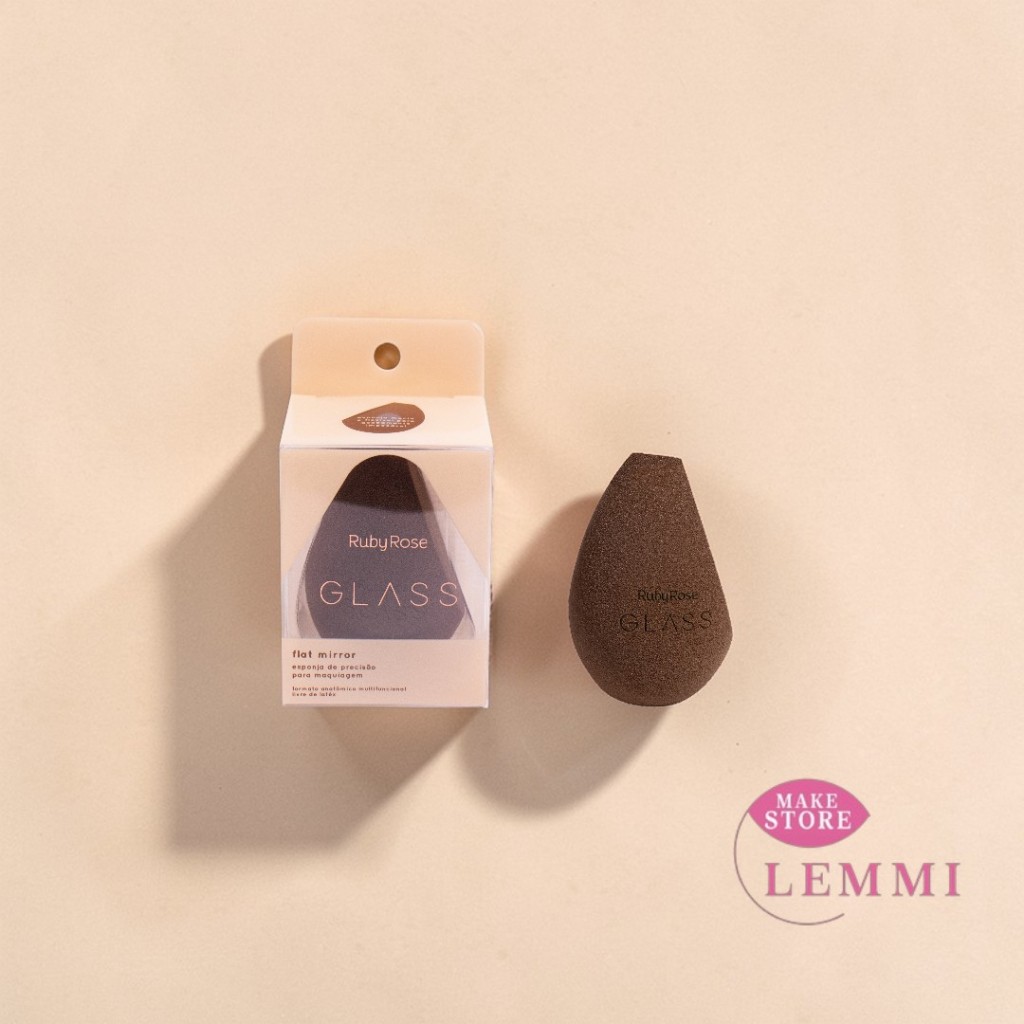 Esponja de Maquiagem Flat Mirror Glass Ruby Rose HB-S06 em Oferta na Shopee