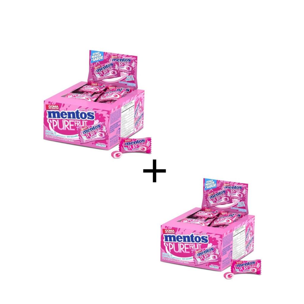 Chiclete Mentos monopeça pure fresh ZERO AÇUCAR com 60pçs