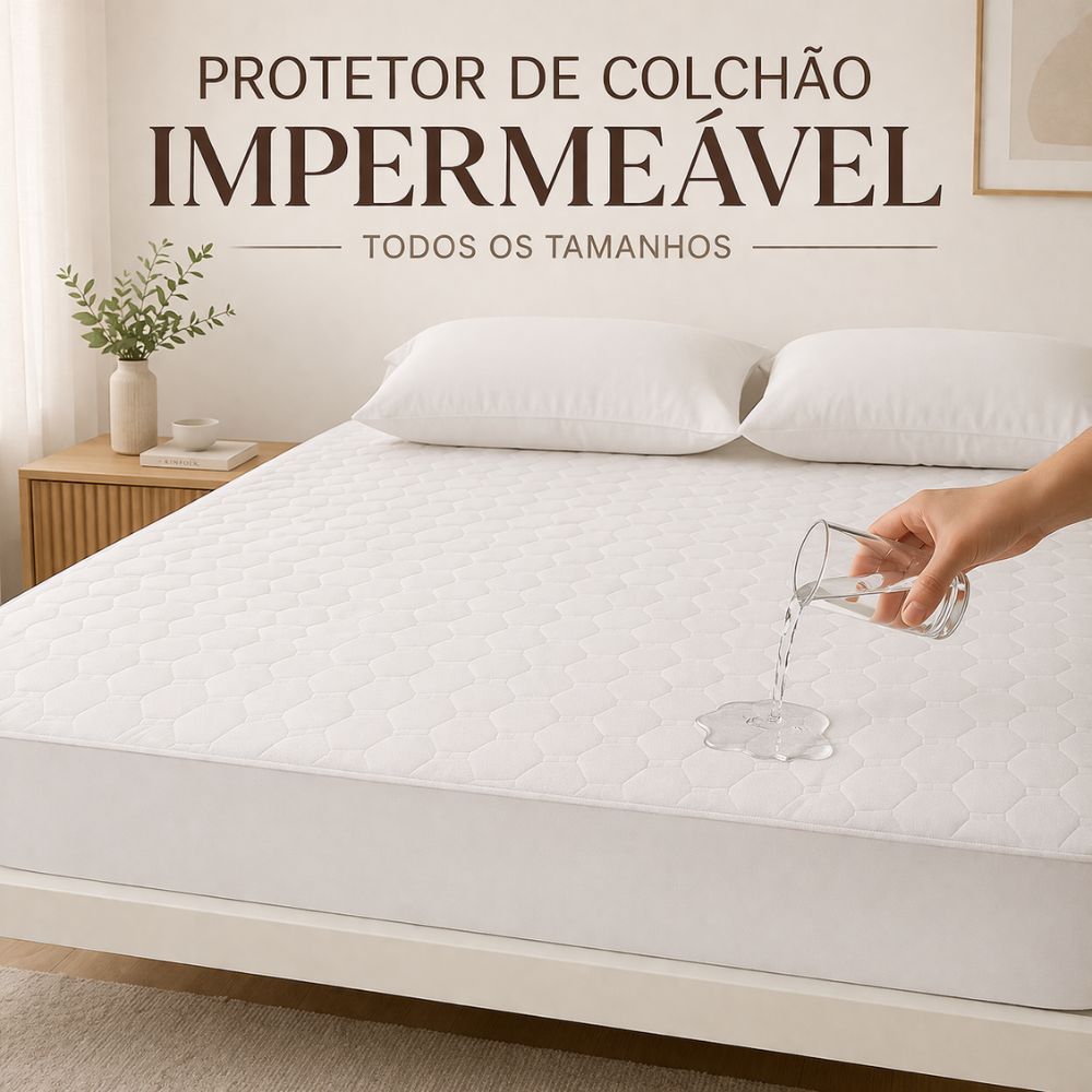 Capa de Colchão Cama Box Impermeável Box Protetor Impermeável Solteiro, Casal, Queen e King